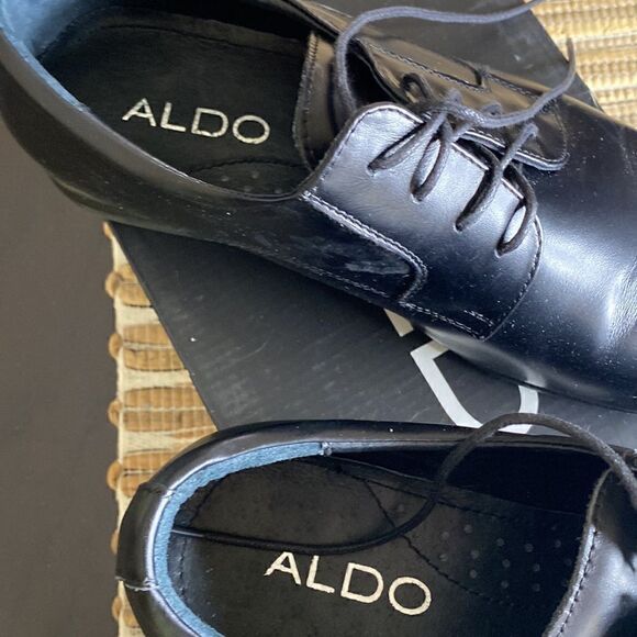 EUC black leather oxfords from Aldo size 11 - Picture 3 of 7